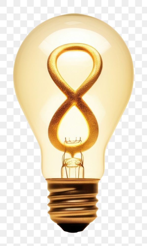 PNG  Light bulb with infinity lightbulb innovation lamp.