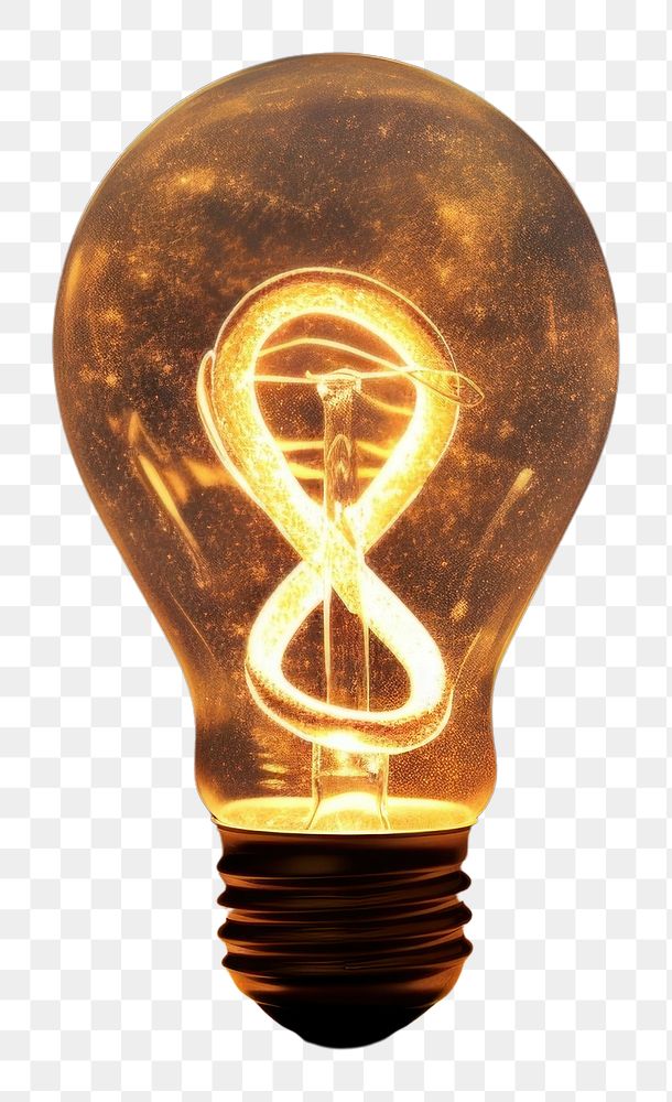 PNG  Light bulb with infinity lightbulb innovation illuminated.