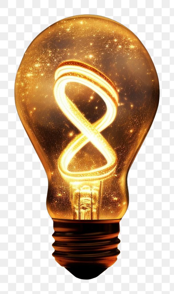 PNG  Light bulb with infinity lightbulb innovation illuminated.