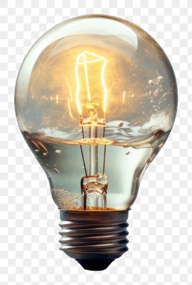 PNG  Light bulb with water lightbulb innovation electricity.