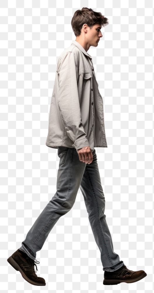 PNG A teenager man walking in studio footwear shoe architecture.