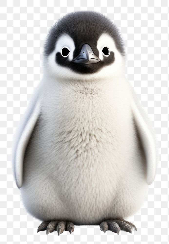 PNG Baby penguin animal bird white background.