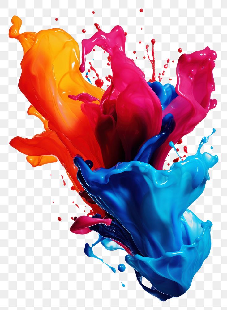 PNG Oil paint white background splattered creativity. AI generated Image by rawpixel.