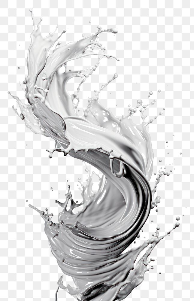 PNG Silver swirl splattered simplicity. AI generated Image by rawpixel.