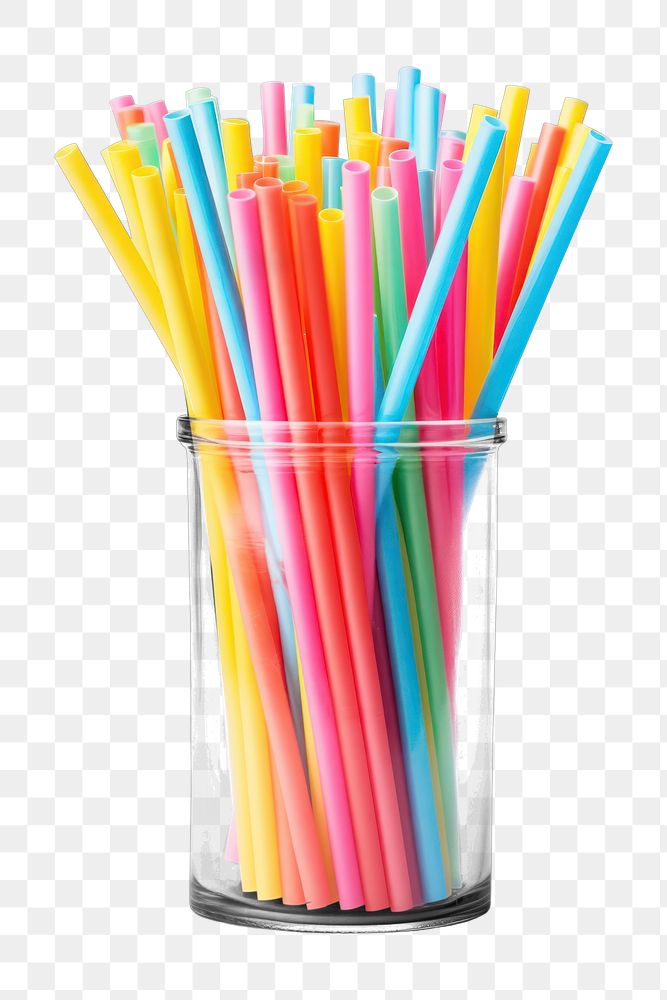 PNG  Plastic straw pencil white background arrangement. AI generated Image by rawpixel.