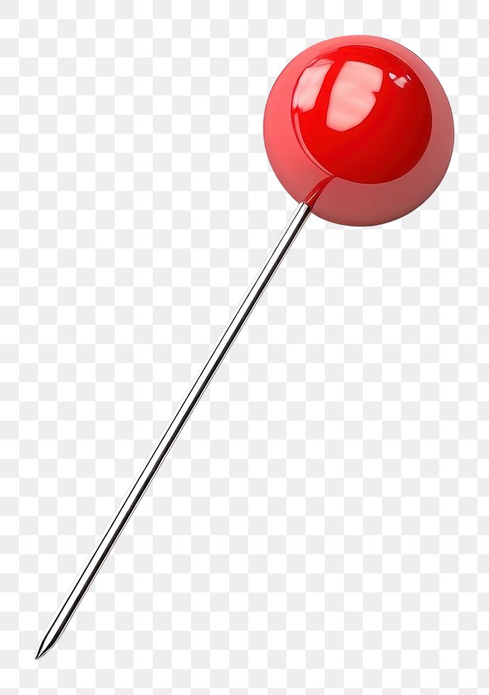 PNG Red drawing pin white background lollipop sphere. AI generated Image by rawpixel.