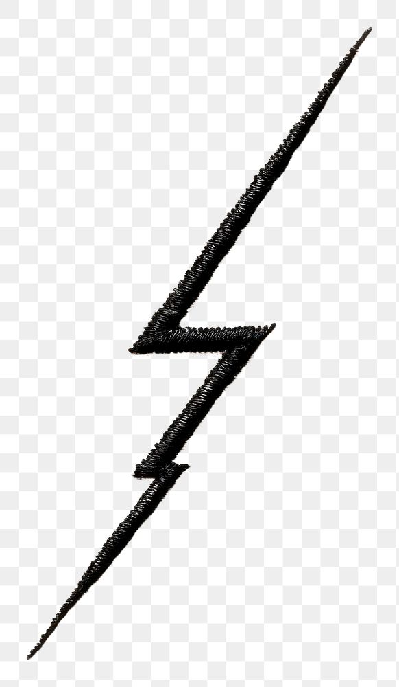 PNG Lightning icon in embroidery style electricity weaponry circle.