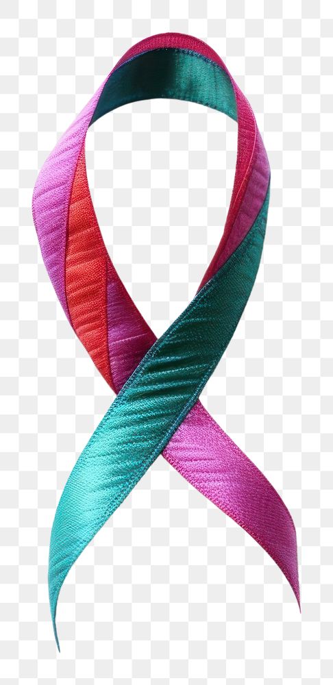 PNG Ribbon awareness in embroidery style art accessories turquoise.