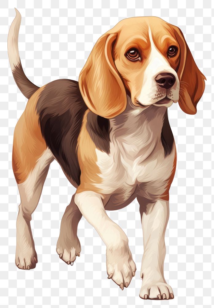 PNG  Beagle animal mammal hound. AI generated Image by rawpixel.