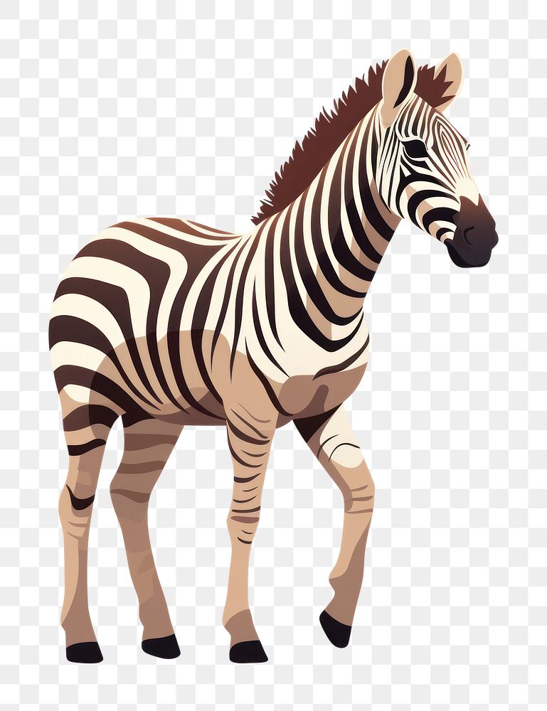PNG  Zebra animal wildlife mammal. AI generated Image by rawpixel.