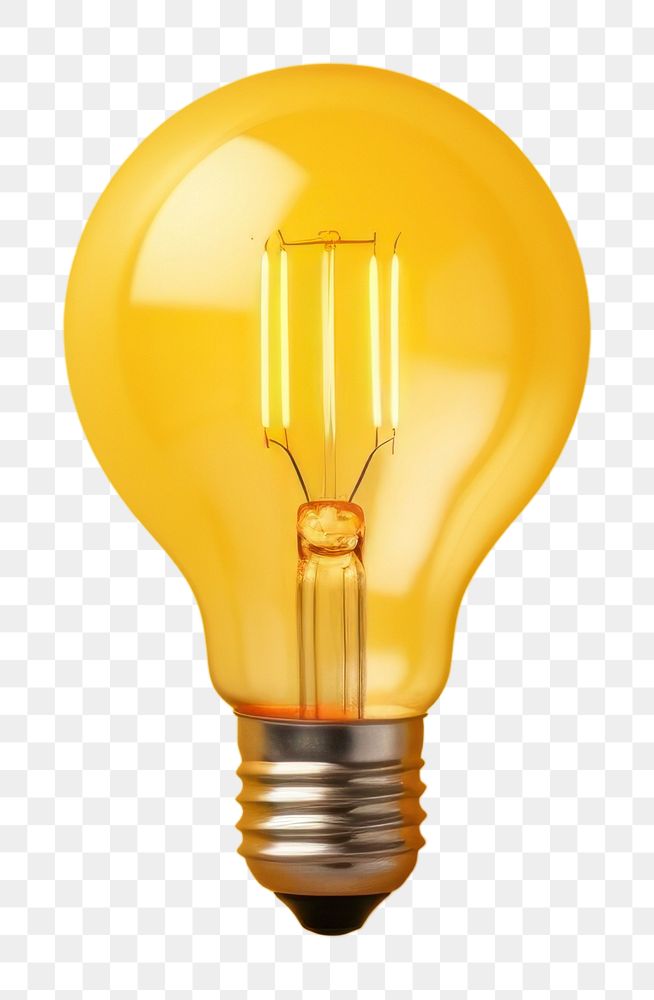 PNG  Light bulb lightbulb innovation yellow.