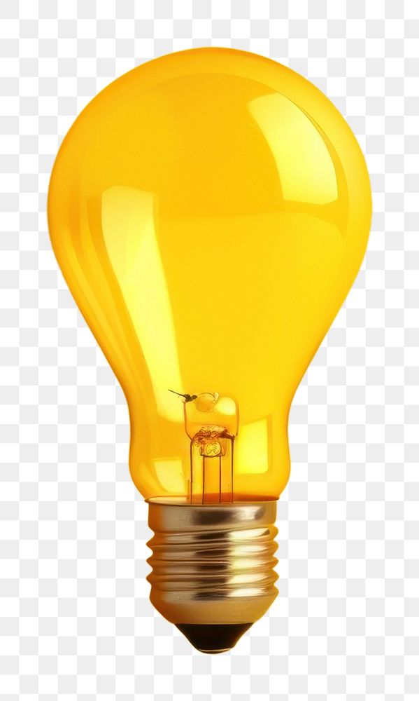 PNG  Yellow Light bulb innovation light yellow background.