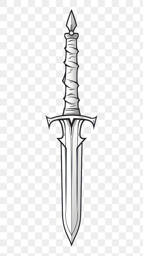 PNG Sword weapon dagger white background.