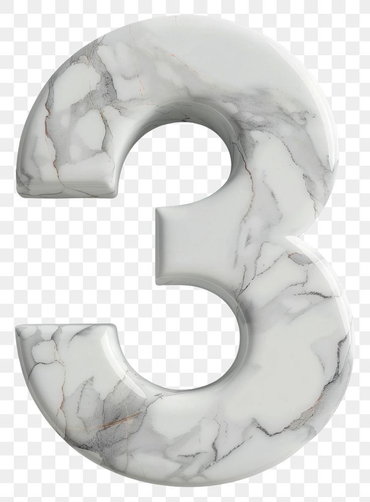 PNG Number 3 number symbol shape.