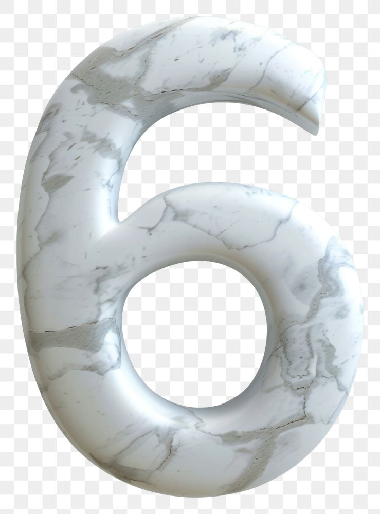 PNG Number 6 number symbol shape.