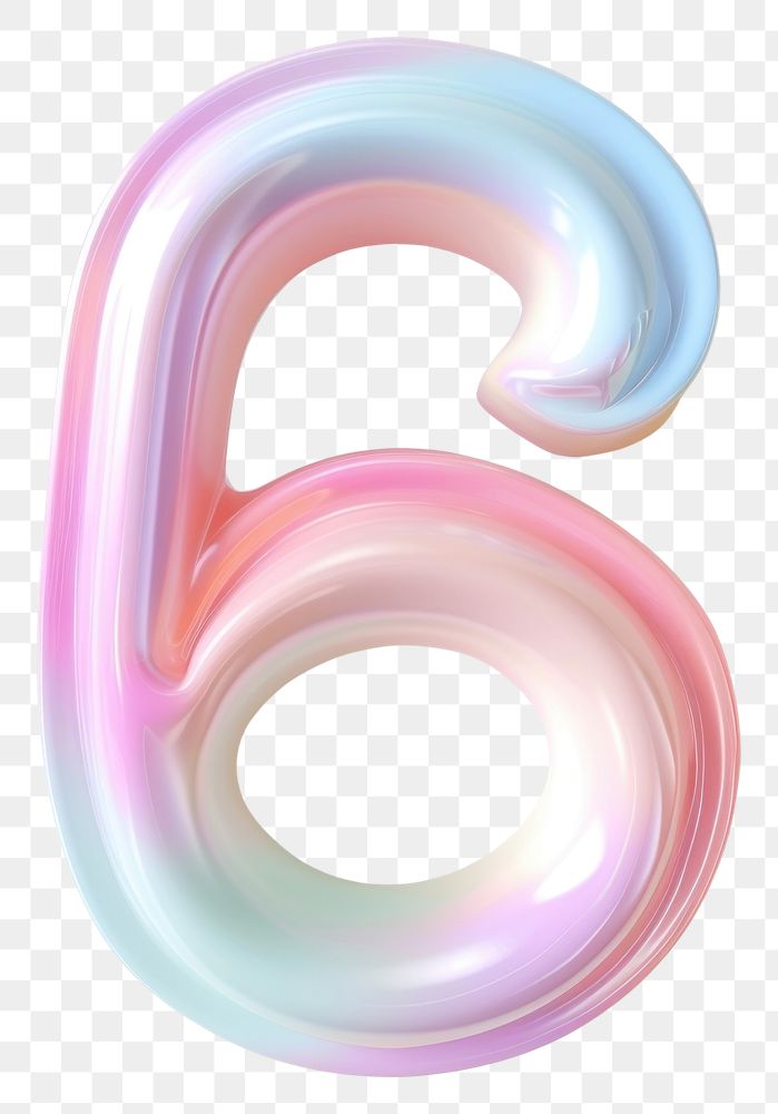 PNG Number 6 number abstract symbol.