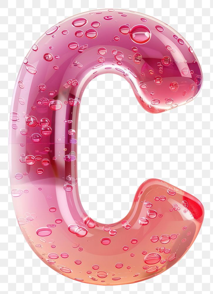 PNG Letter C symbol number pink.