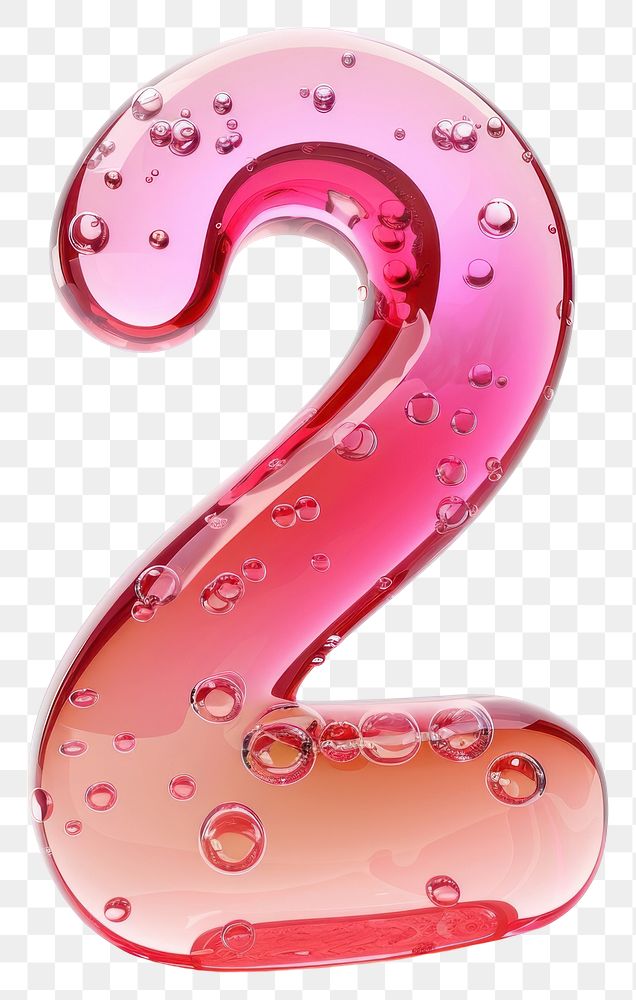 PNG Number 2 number symbol pink.