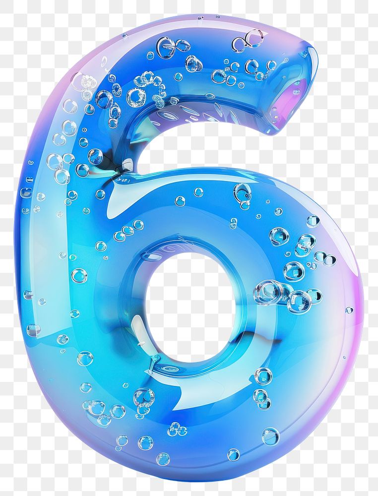 PNG Number 6 number bubble symbol.