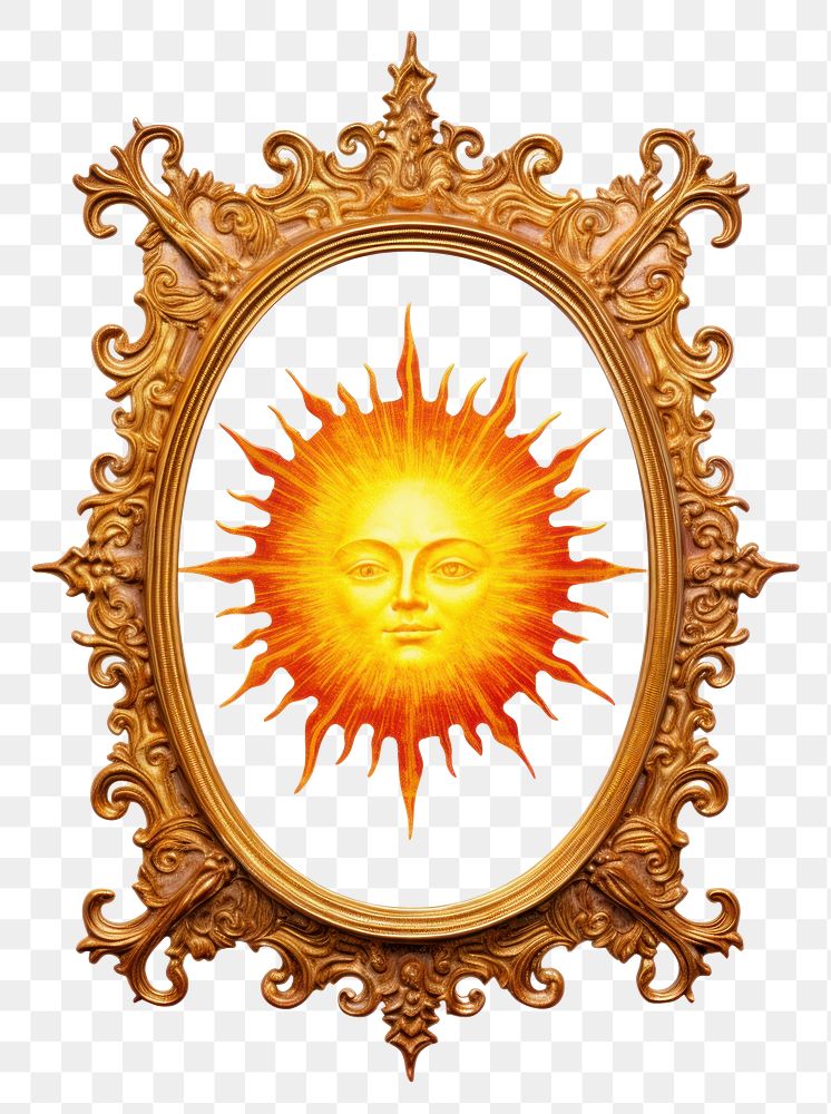 PNG  Sun frame sun white background.