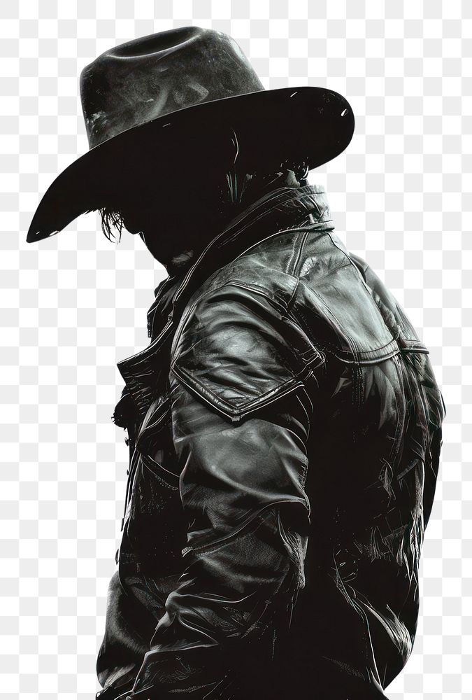 PNG Cowboy jacket adult photo.