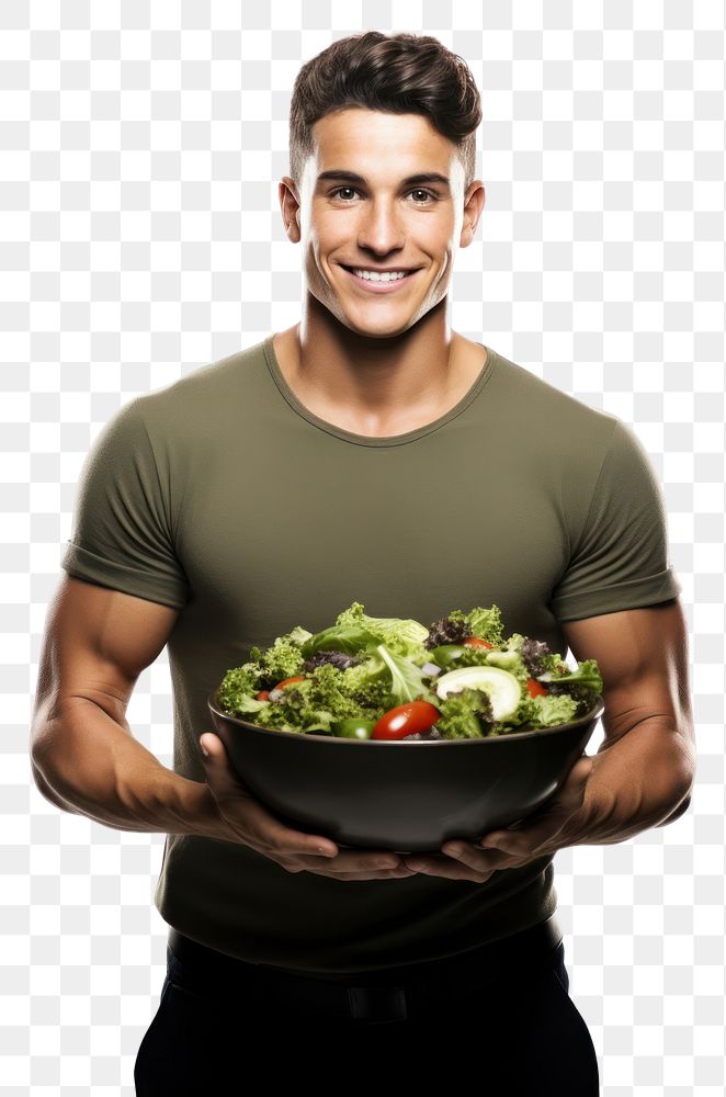 PNG Male holding portrait salad adult.