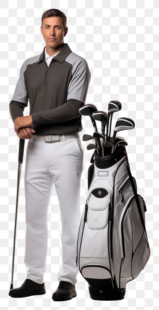 PNG Confident golfer portrait sports adult.