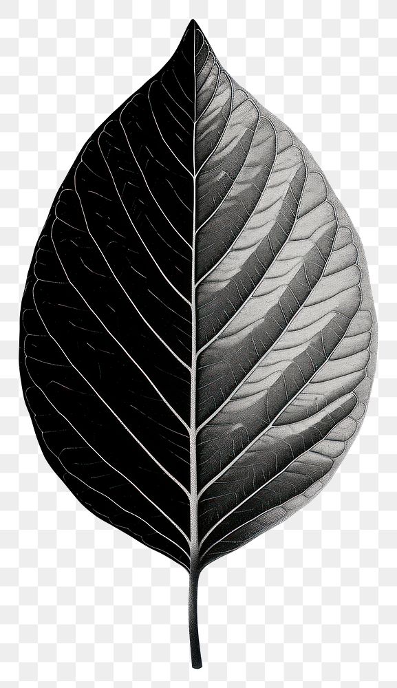 PNG Mind bending flat line illusion poster of a leaf plant black monochrome.