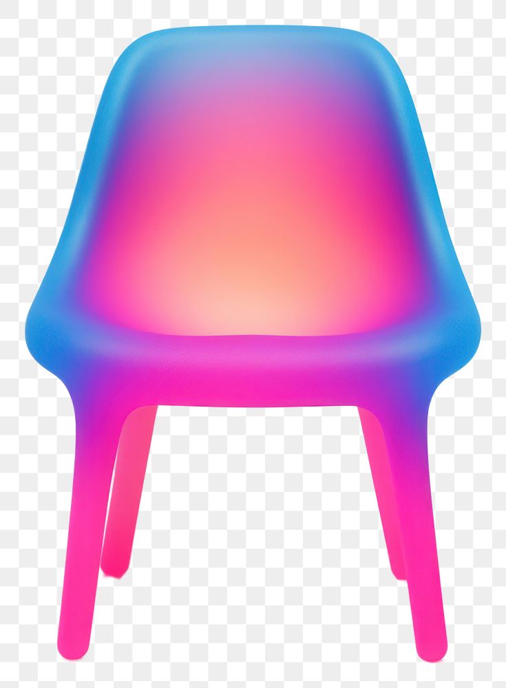 PNG  Abstract blurred gradient illustration lava furniture chair pink blue.