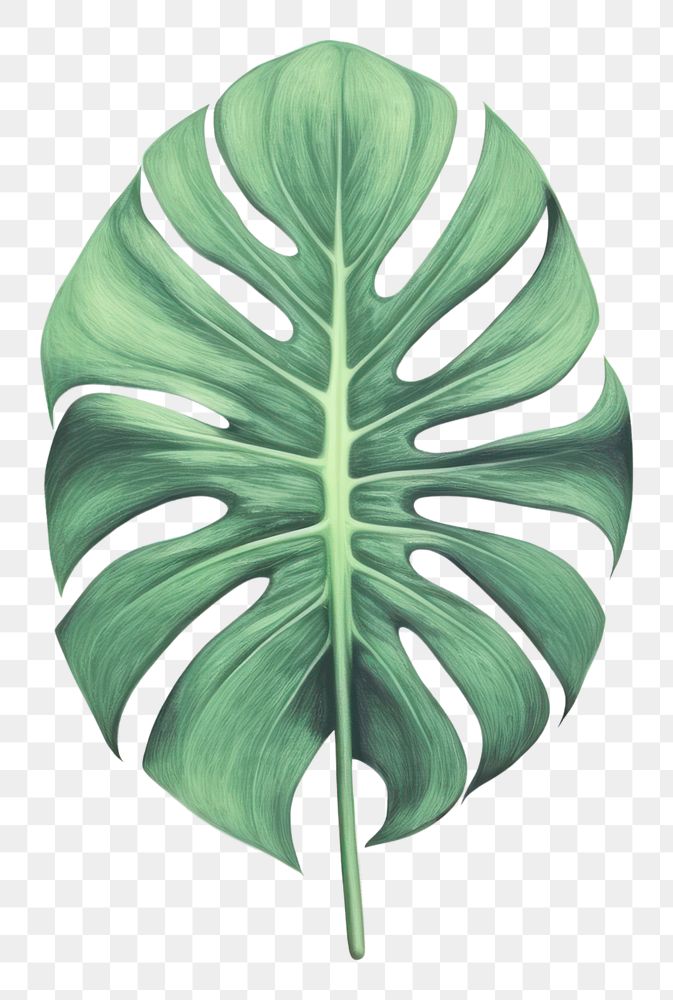 PNG Vintage drawing of monstera leaf sketch flower plant.