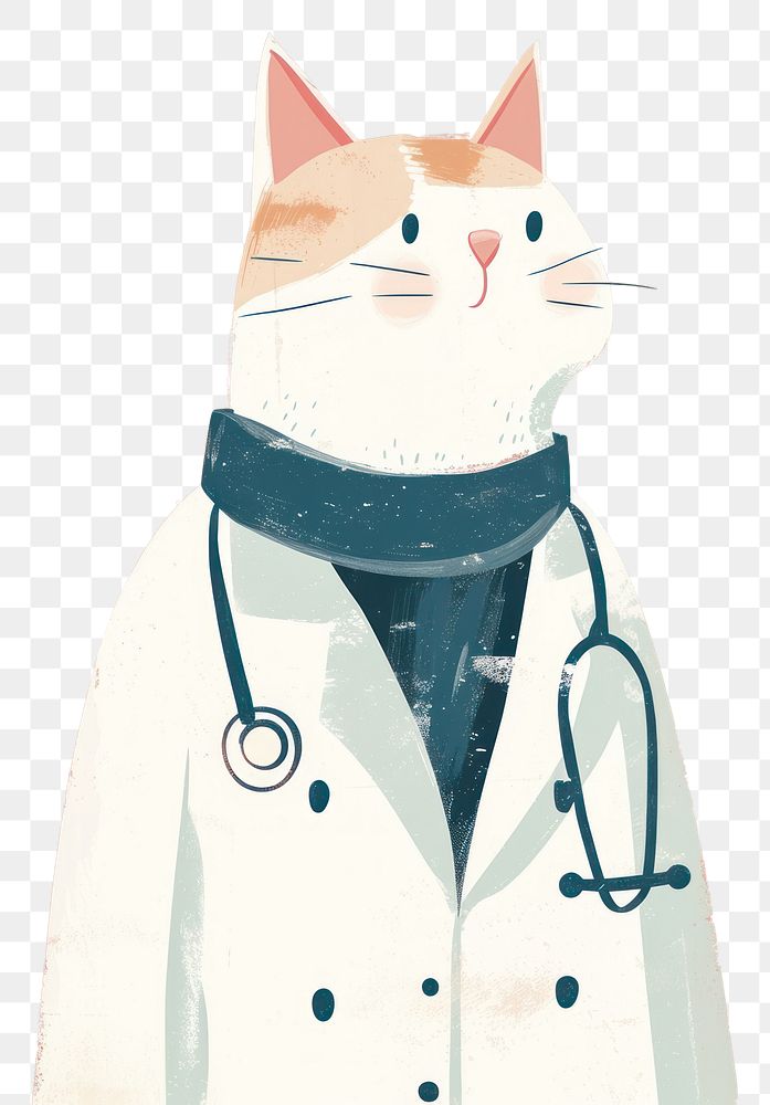 PNG Cat doctor person representation.