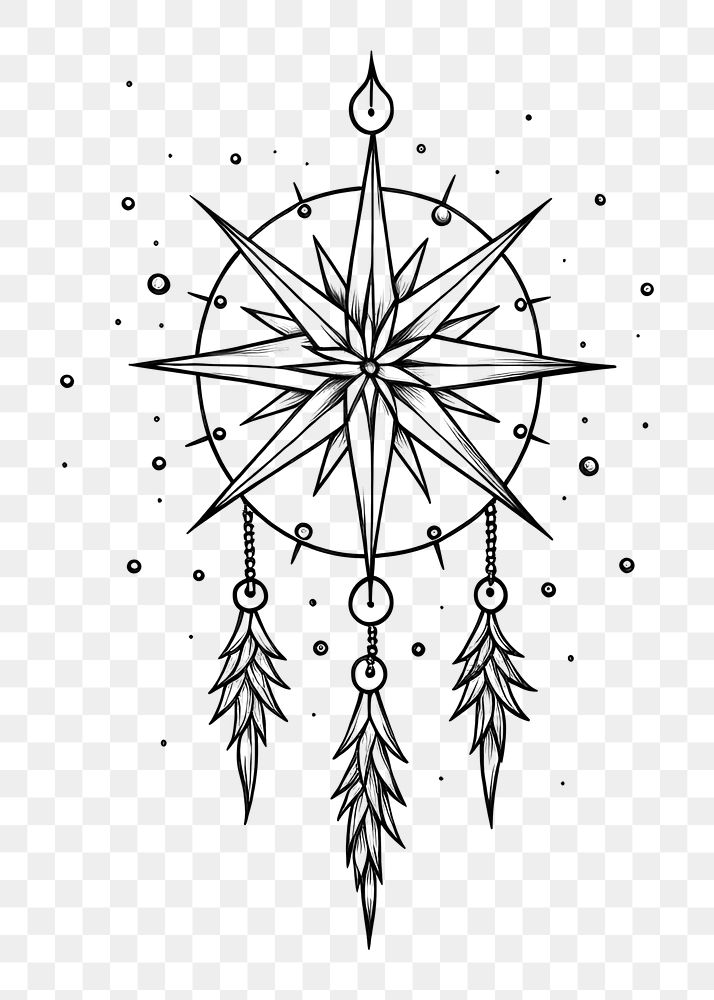 PNG Dreamcatcher drawing line calligraphy.
