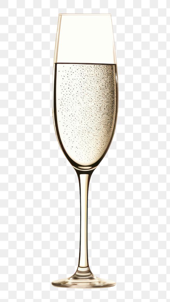 PNG Champagne glass drink white background.