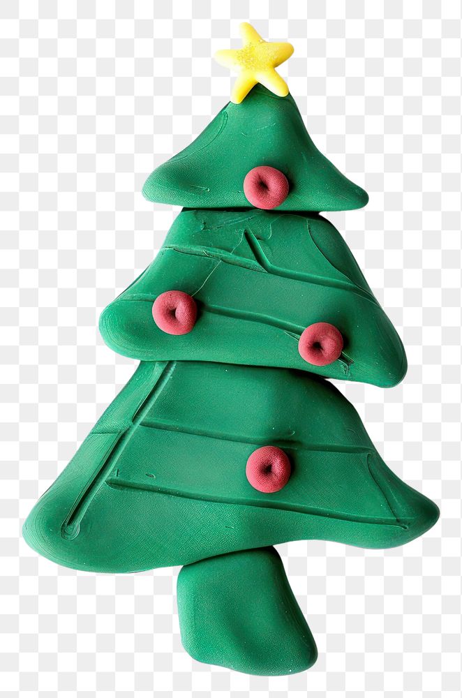 PNG Cute plasticine christmas tree green white background confectionery.