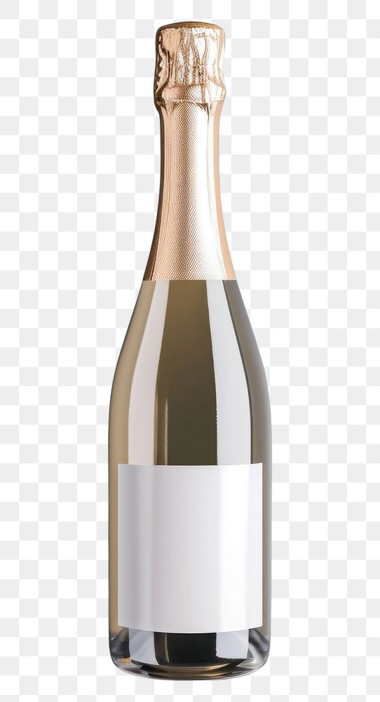 PNG Champagne bottle mockup drink wine gray.