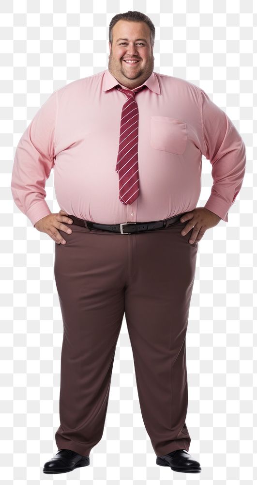 PNG Fat male teacher standing adult white background.