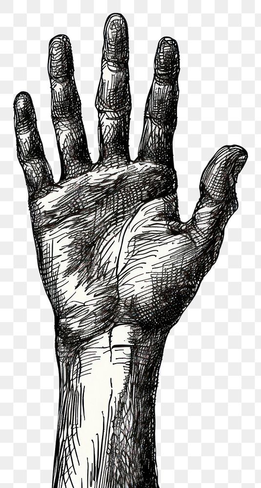 PNG  Hand drawing finger sketch.