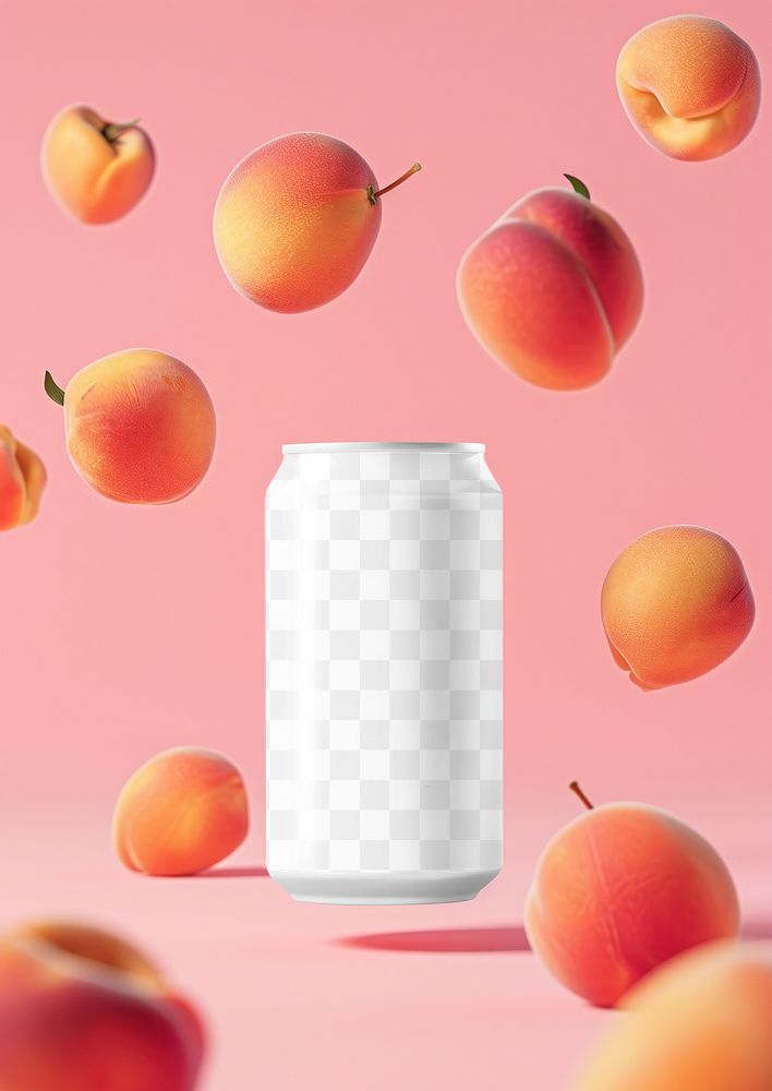 Beverage can png product mockup, transparent design