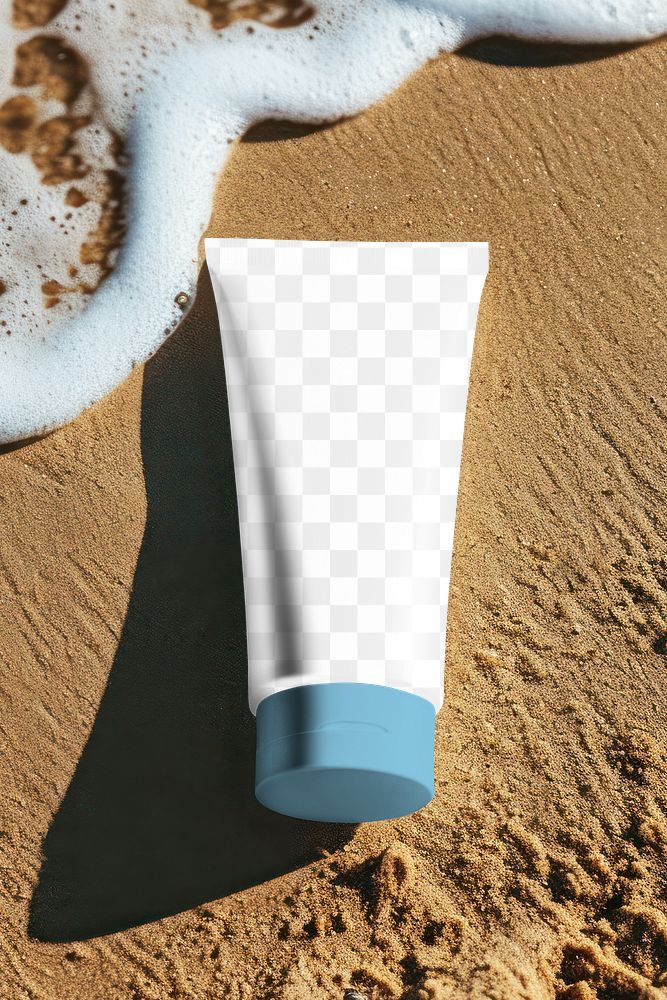 Cream tube png product mockup, transparent design
