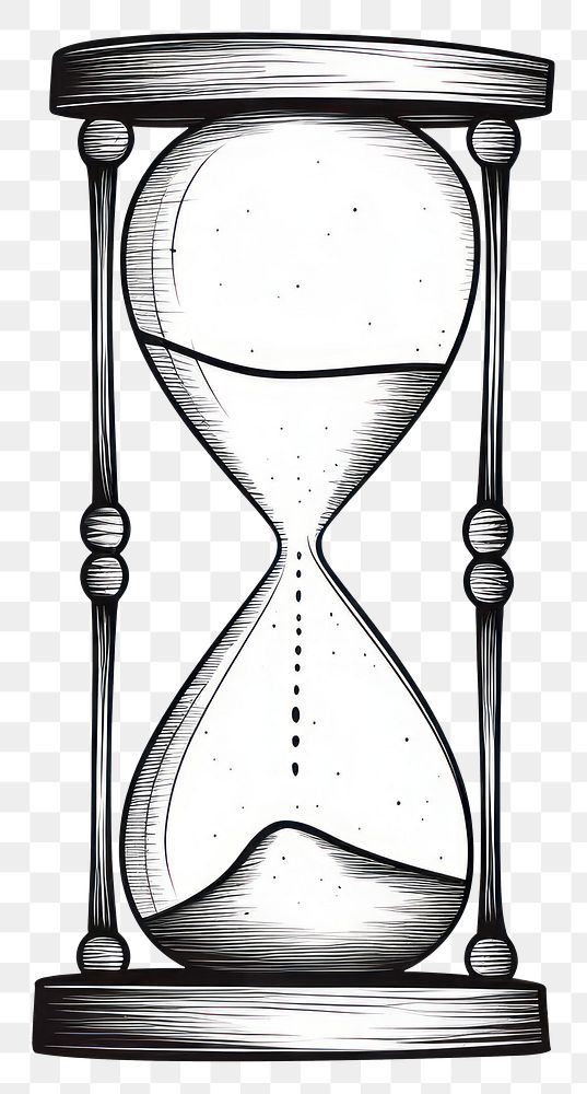 PNG Monochrome hourglass deadline accuracy.