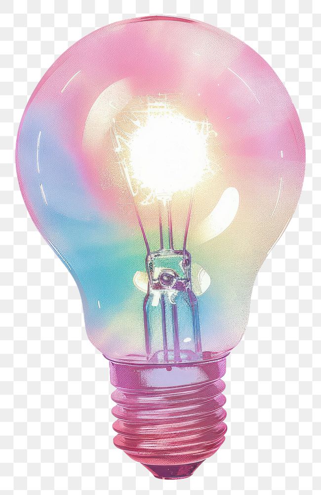 PNG Lightbulb illuminated electricity innovation.