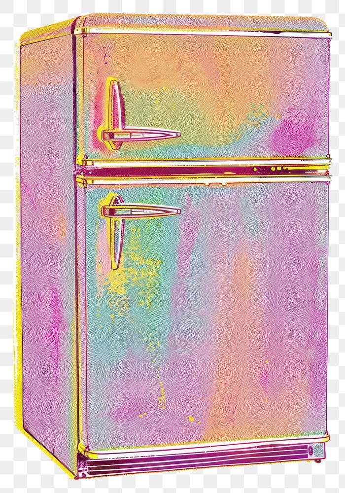 PNG Refrigerator appliance purple drawer.