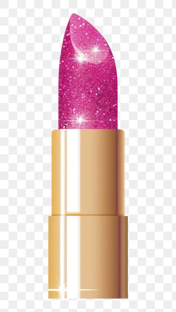 PNG Lipstick icon cosmetics glitter white background.