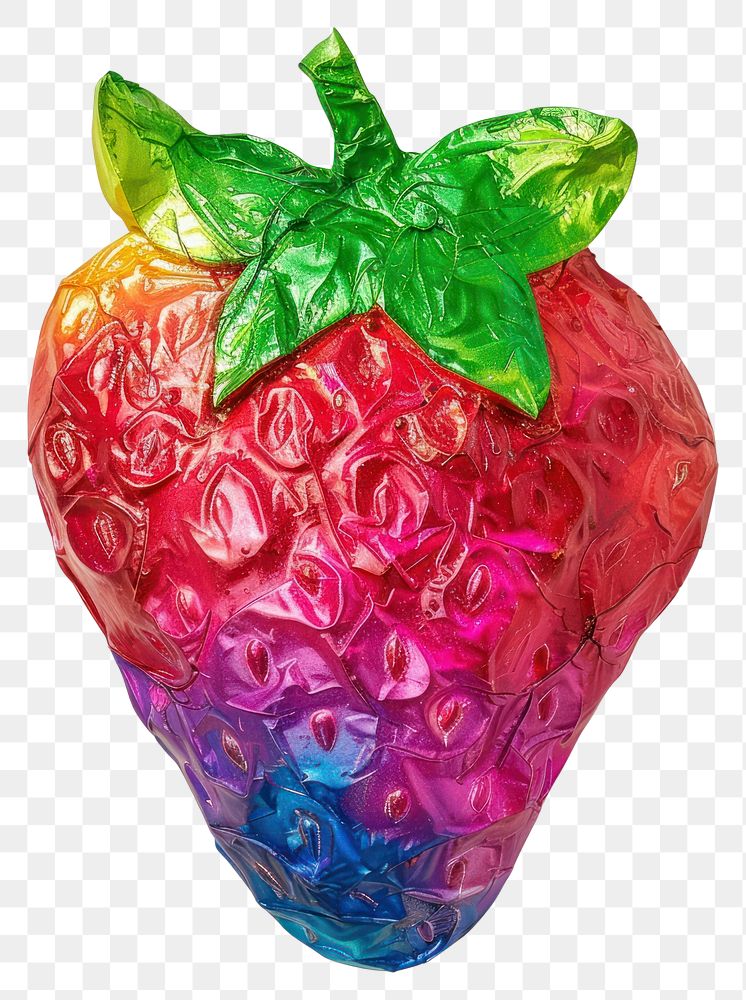 PNG Strawberry made from polyethylene fruit plant food.