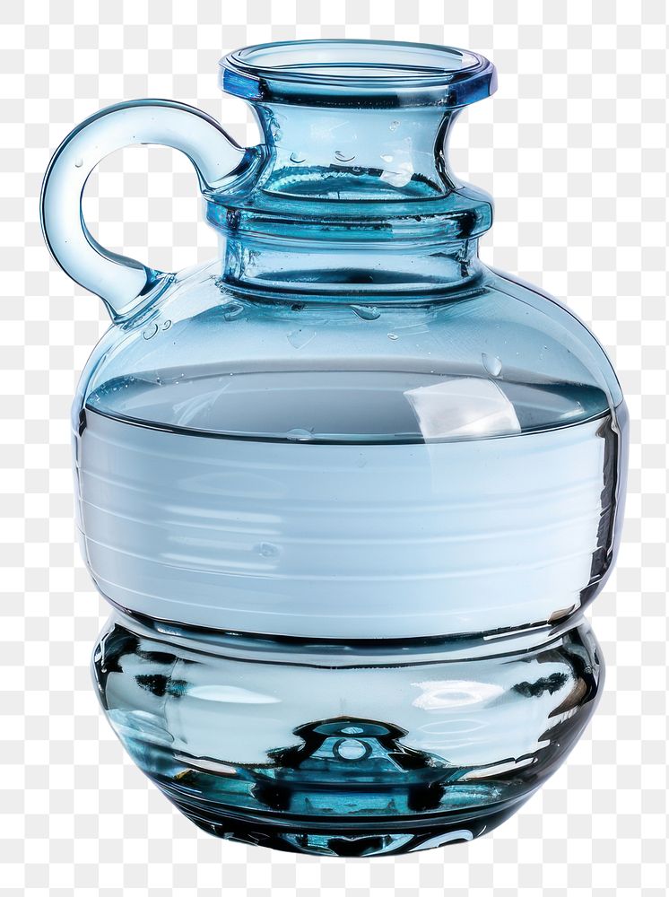 PNG Plastic bottle of still water jar jug white background.