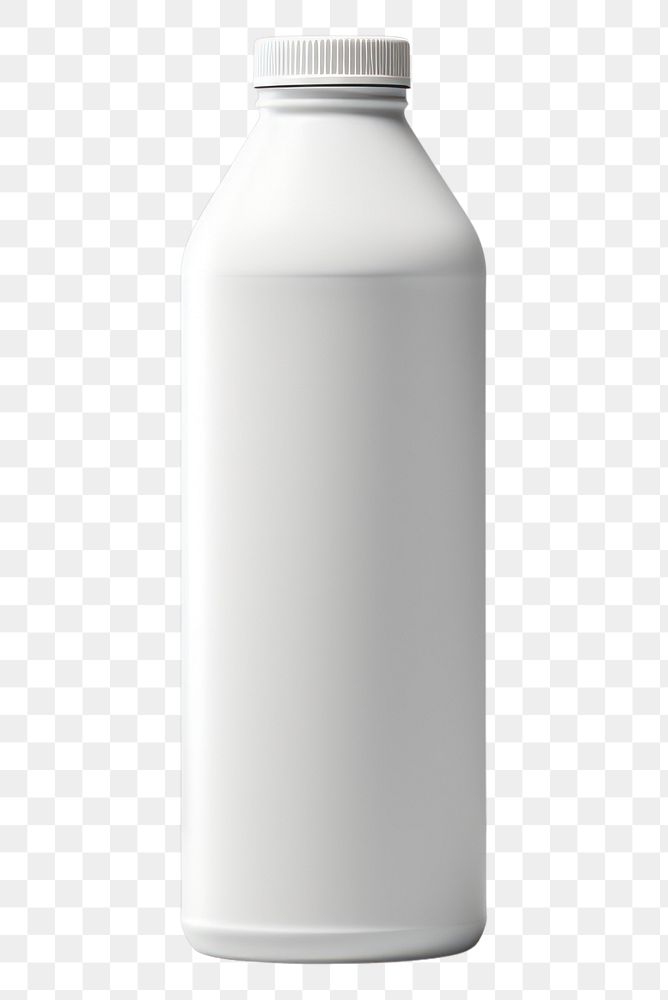 PNG Plastic bottle label mockup packaging white milk gray.