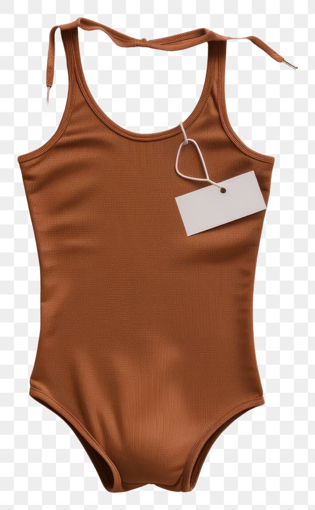 PNG Brown top swimming suit elegance clothing swimwear.