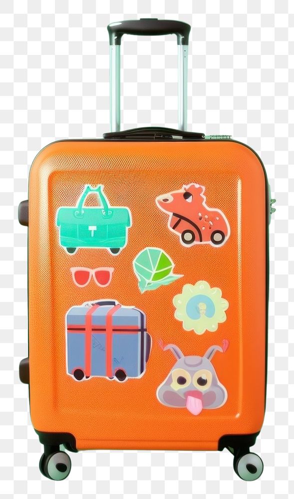 PNG Luggage suitcase green green background.