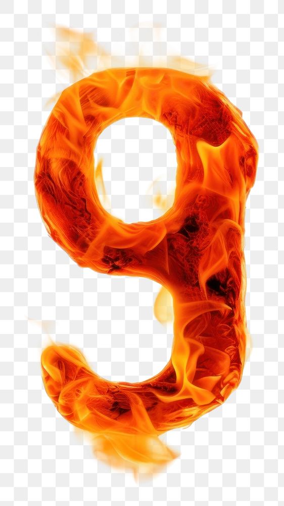 Burning number 9 fire glowing | Premium PNG - rawpixel