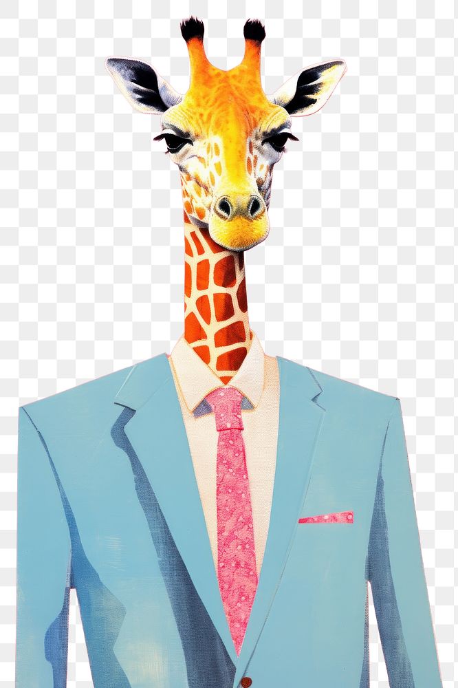 PNG Happy giraffe businessperson animal mammal adult.